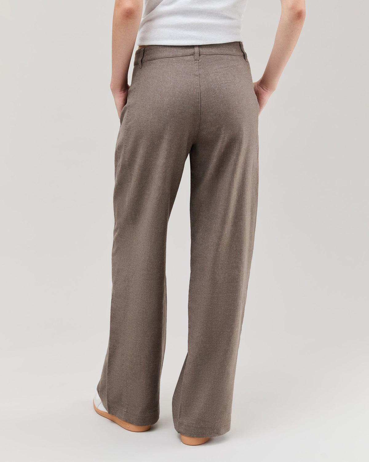 Womens Roma Work Pant - Cotton Linen Twill - Porcini