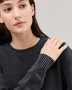 Womens Dune Sweater - Cotton Sweater Knit - Black