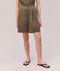 Womens Sophia Resort Short - Modal Blend Woven - Olive Grey
