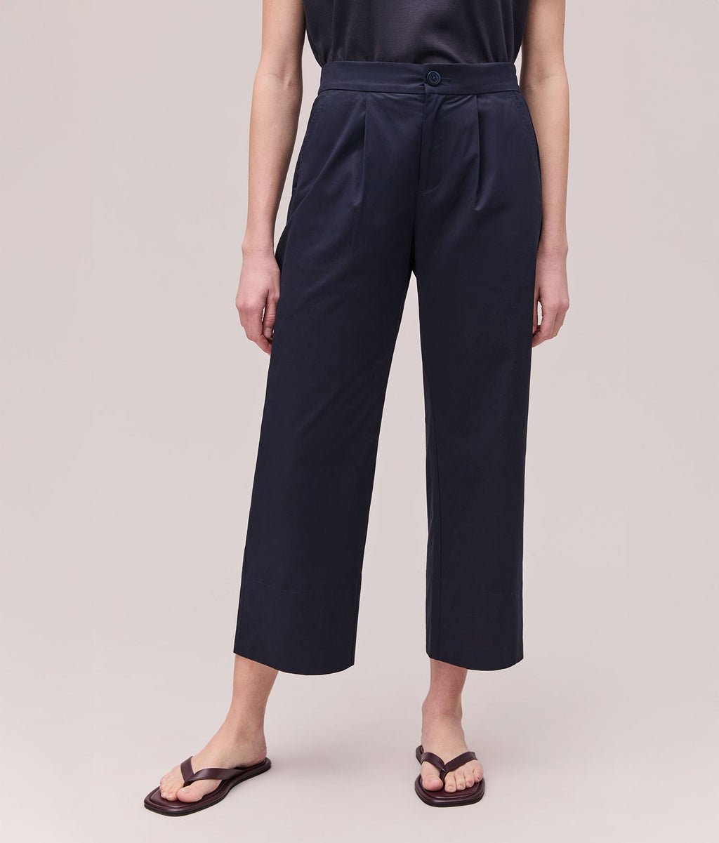 Womens Cotton Poplin Street Pant - Cotton Poplin - Evening Blue