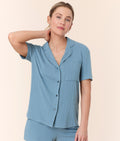 The Short Sleeve Button Up - Wide Rib - Infinity