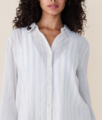 The Harbor Button Up - Ribbon Stripe - Feather
