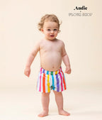 The Boys Swim Trunk - Poly Stretch - Rainbow Wide Stripe