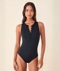 The Malibu One Piece - Eco Nylon - Black - Classic - Full Coverage