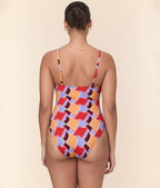 The Amalfi One Piece - Eco Nylon - Mod Geo - Long Torso