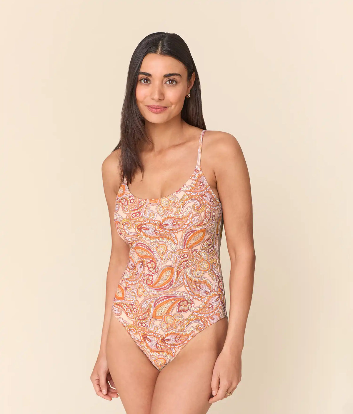 The Amalfi One Piece - Eco Nylon - Sunset Paisley - Classic
