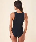 The Malibu One Piece - Eco Nylon - Black - Long Torso