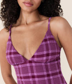 The Lanikai One Piece - Plaid - Crocus Plaid - Long Torso