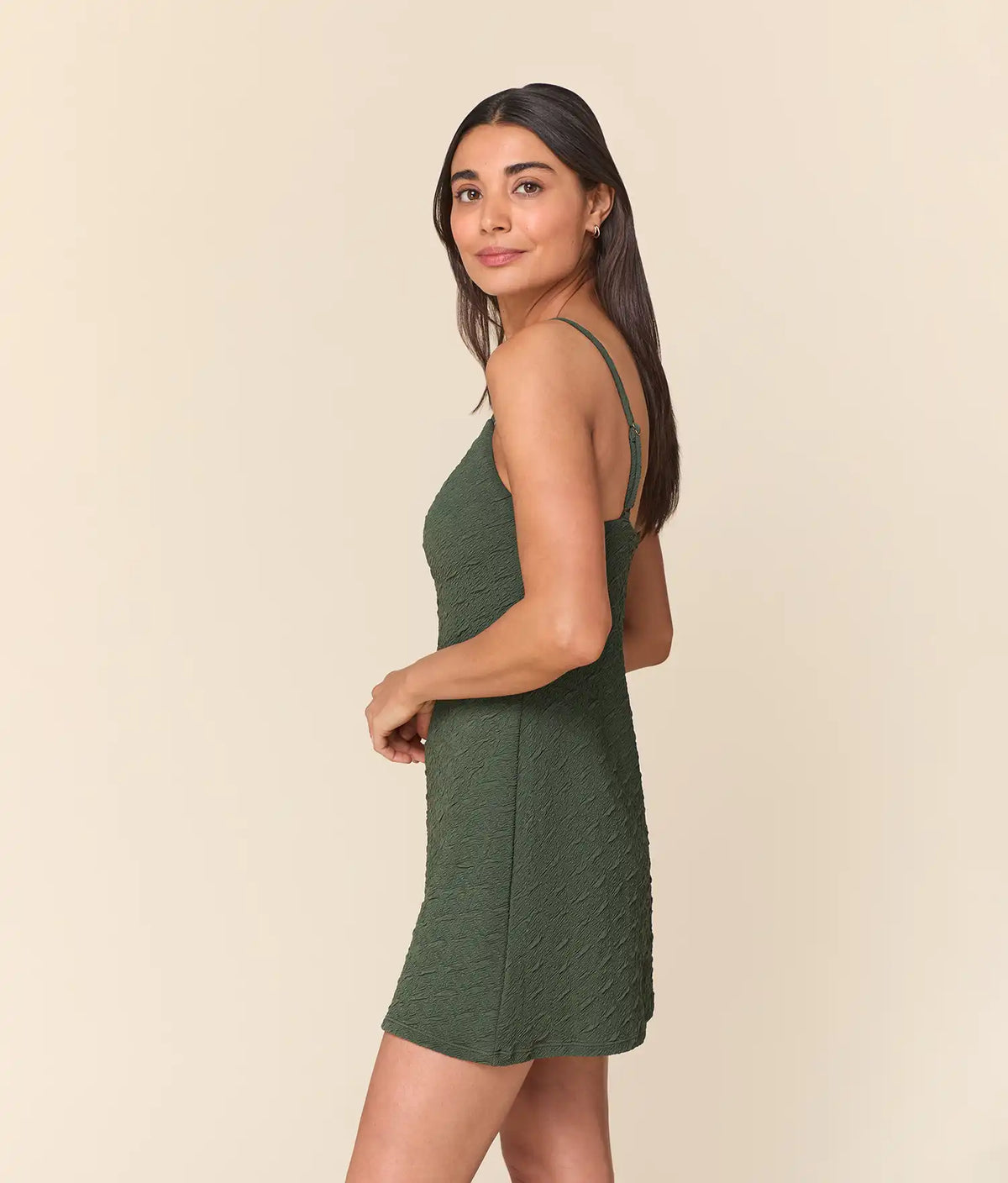 The Amalfi Swim Dress - Textured Geo - Thyme - Classic