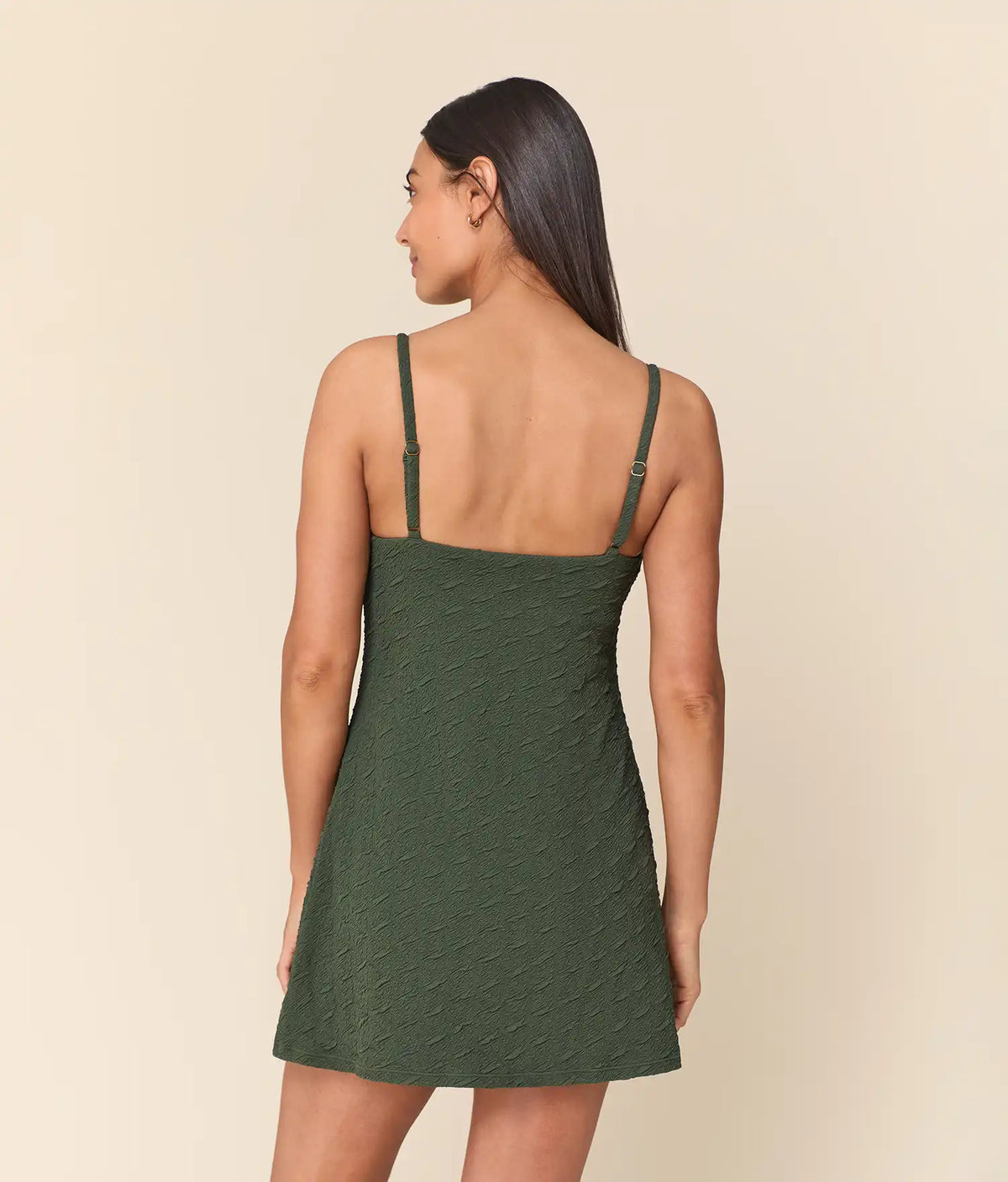 The Amalfi Swim Dress - Textured Geo - Thyme - Classic