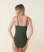 The Amalfi One Piece - Textured Geo - Thyme - Classic