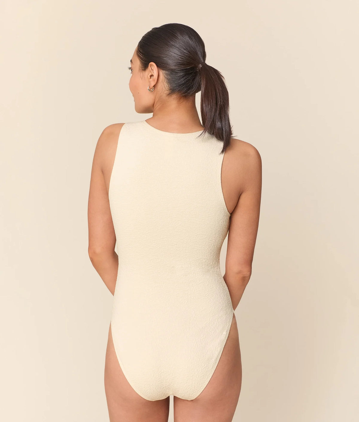 The Pescadero One Piece - Crinkle - Gardenia - Long Torso