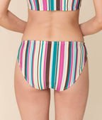 The Classic Bikini Bottom - Eco Nylon - Retro Stripe