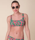 The Rye Bikini Top - Eco Nylon - Palm Blossom