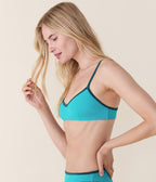 The Bells Bikini Top - Eco Nylon - Cyan