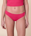The Classic Bikini Bottom - Smocked - Bright Begonia