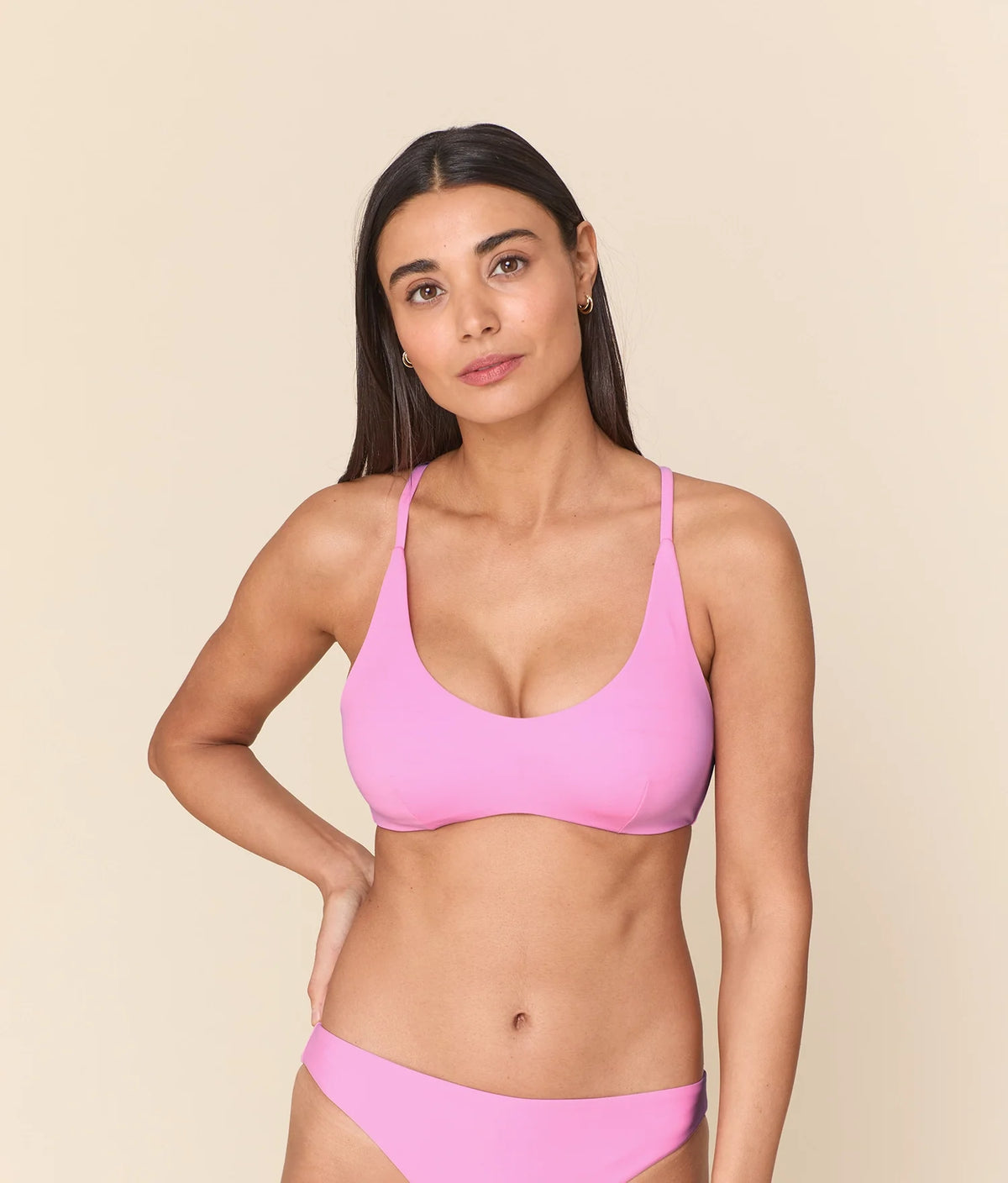 The Essex Bikini Top - Eco Nylon - Rosebloom