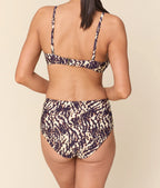 The High Rise Bikini Bottom - Eco Nylon - Spotted Leopard