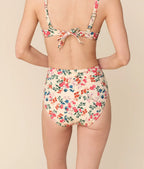 The High Waist Bikini Bottom - Eco Nylon - Riviera Floral