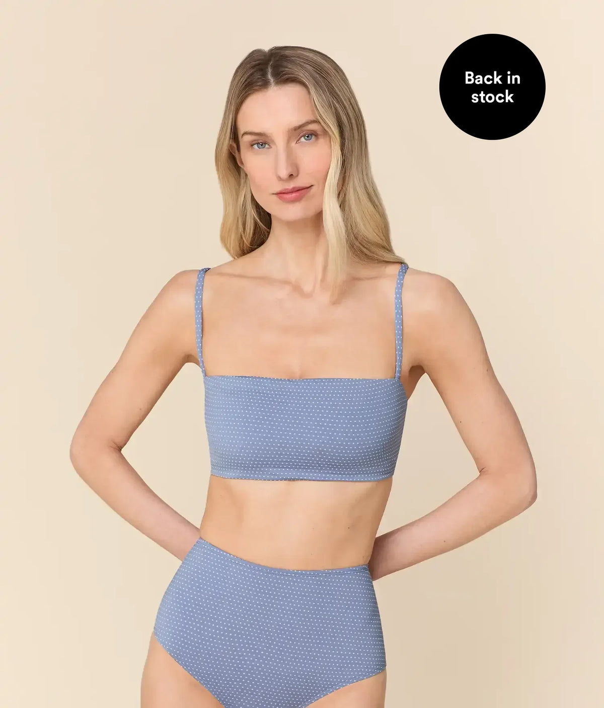 The Cabo Bikini Top - Polka Dot - Wisteria