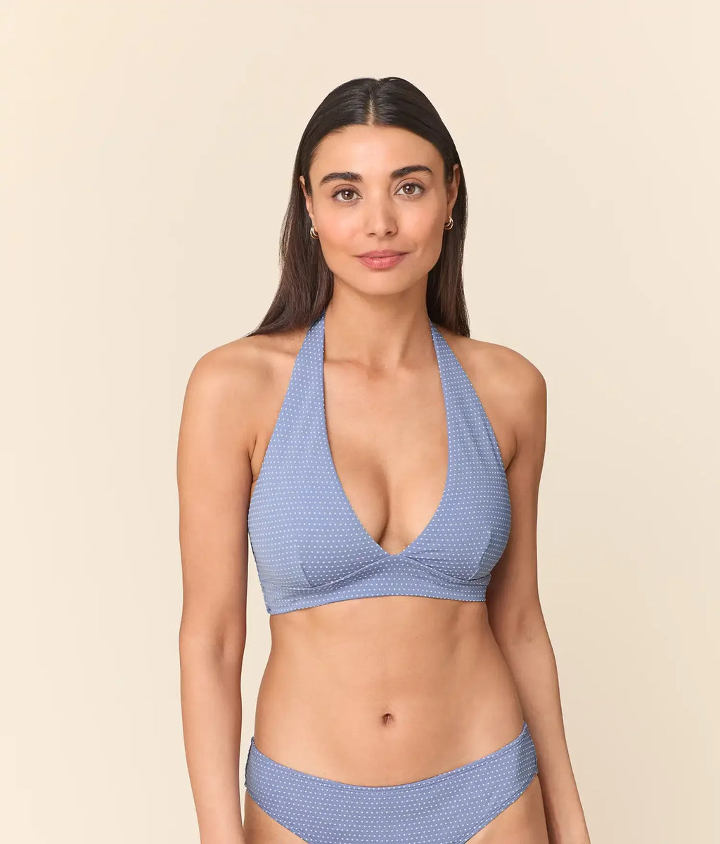 The Majorca Bikini Top - Polka Dot - Wisteria
