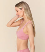The Delray Bikini Top - Micro Gingham - Strawberry