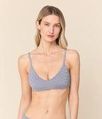 The Molokai Bikini Top - Micro Gingham - Juniper
