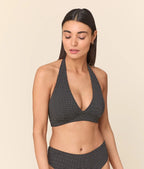 The Majorca Bikini Top - Polka Dot - Black Dot