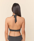 The Majorca Bikini Top - Polka Dot - Black Dot
