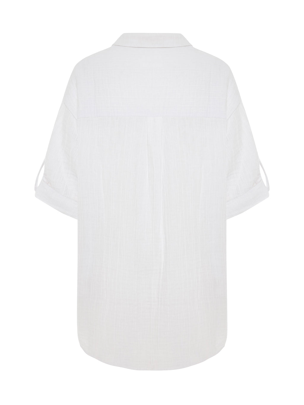 Kaya Oversized Shirt Dress - White