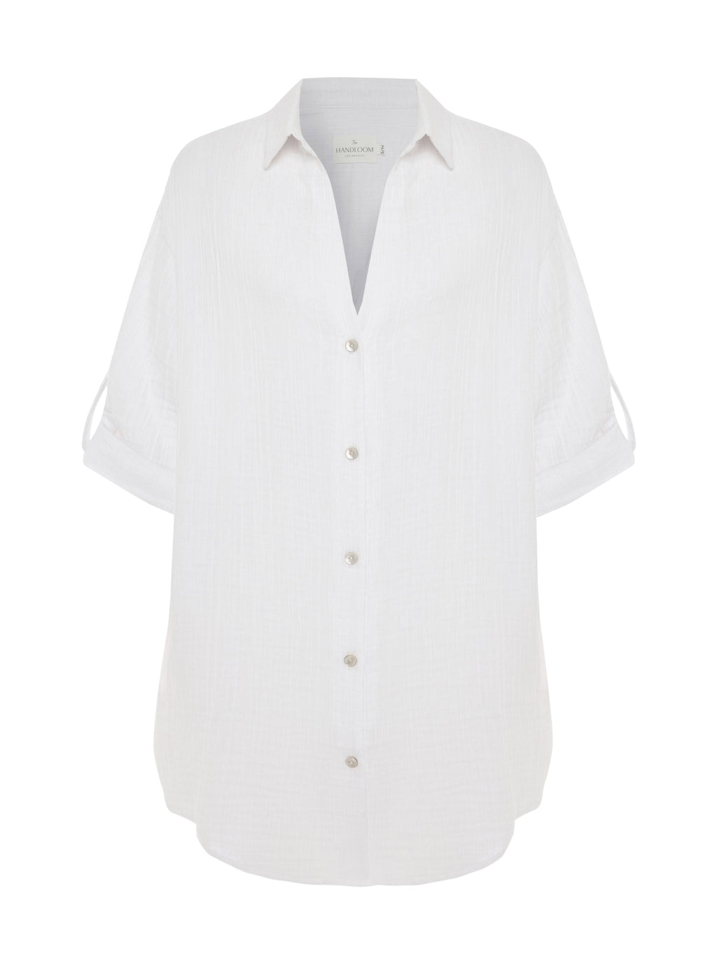Kaya Oversized Shirt Dress - White