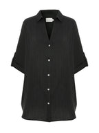 Kaya Oversized Shirt Dress - Charcoal