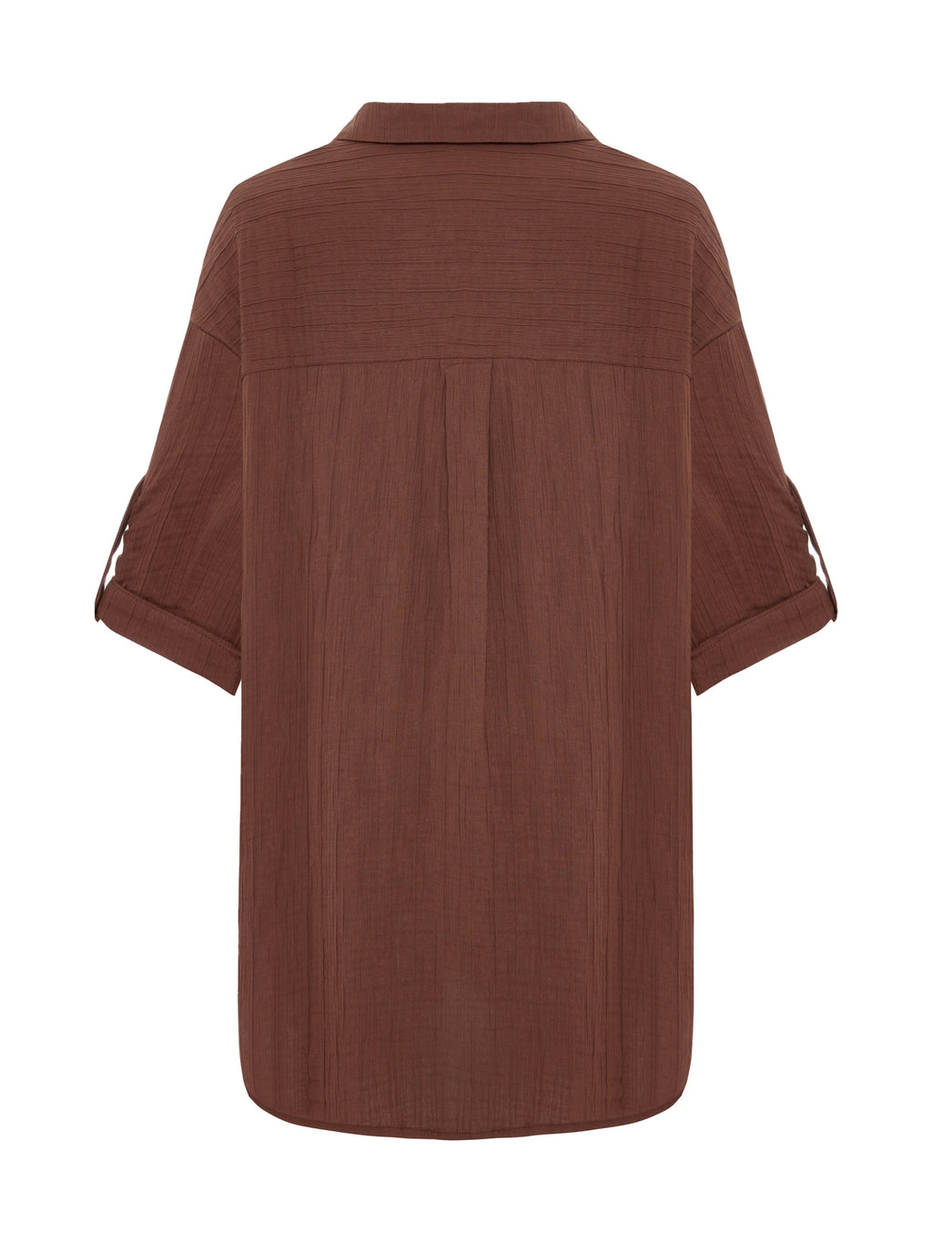 Kaya Oversized Shirt Dress - Terracotta