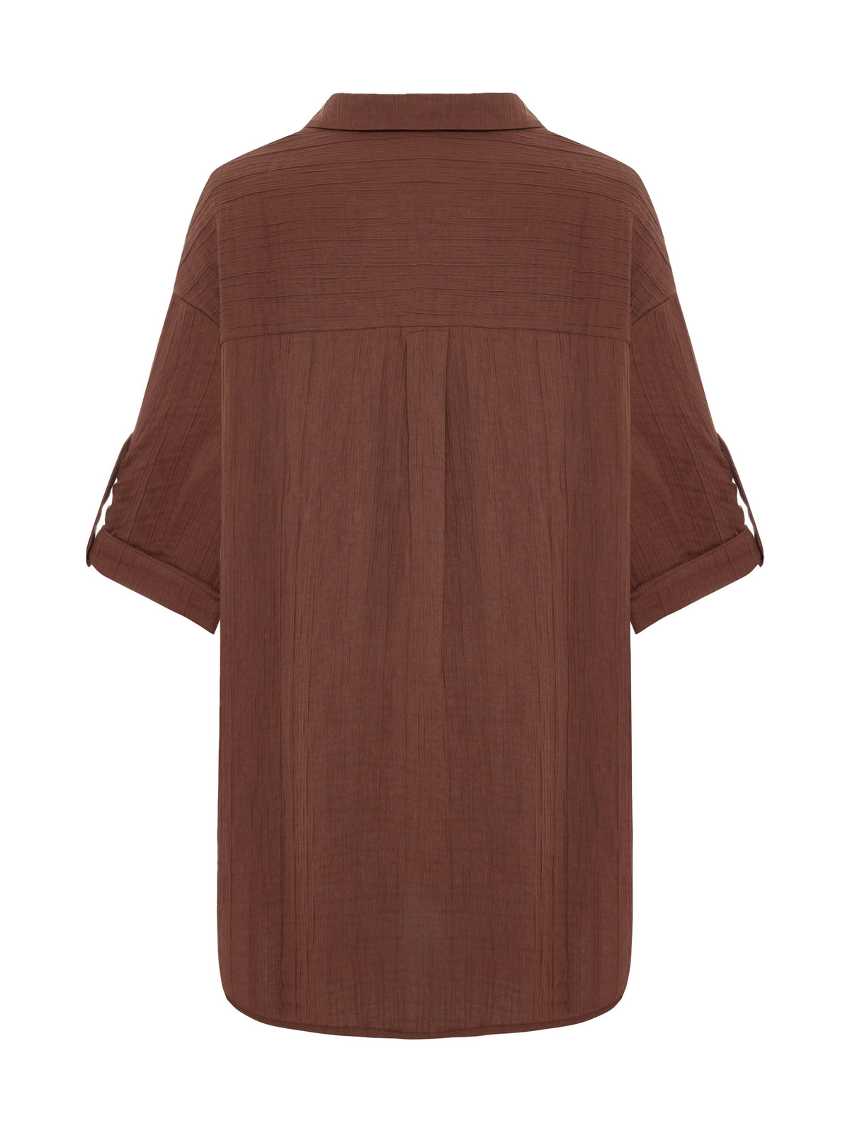 Kaya Oversized Shirt Dress - Terracotta