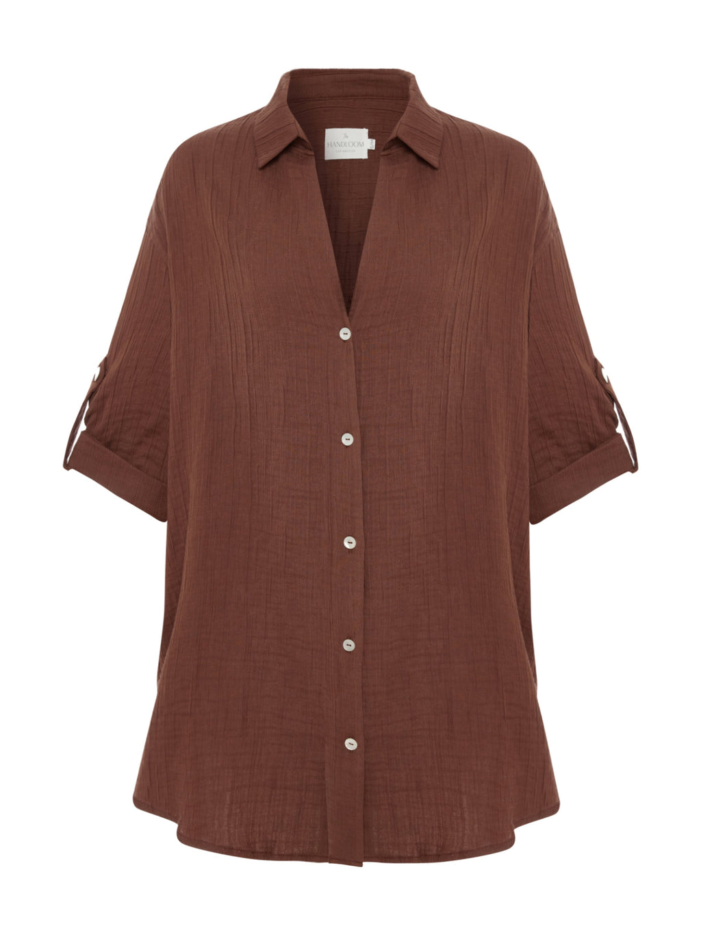 Kaya Oversized Shirt Dress - Terracotta