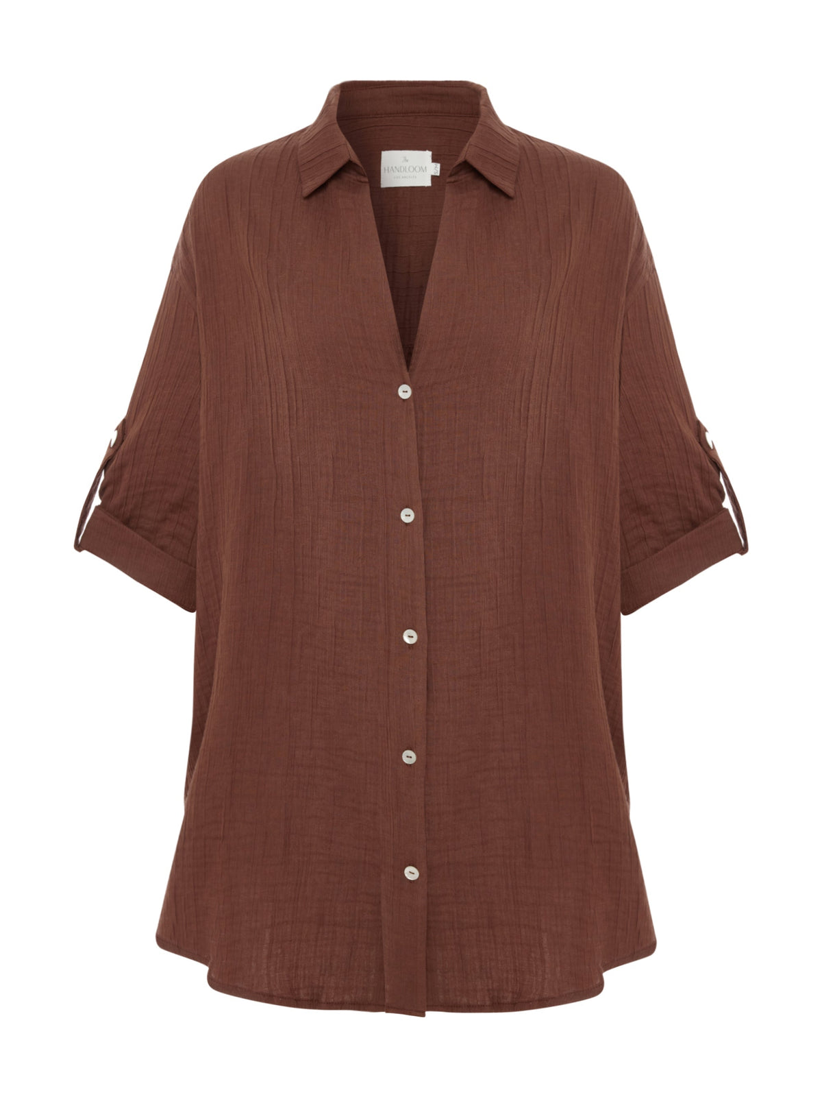 Kaya Oversized Shirt Dress - Terracotta