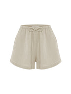 Aura Drawstring Shorts - Oatmeal