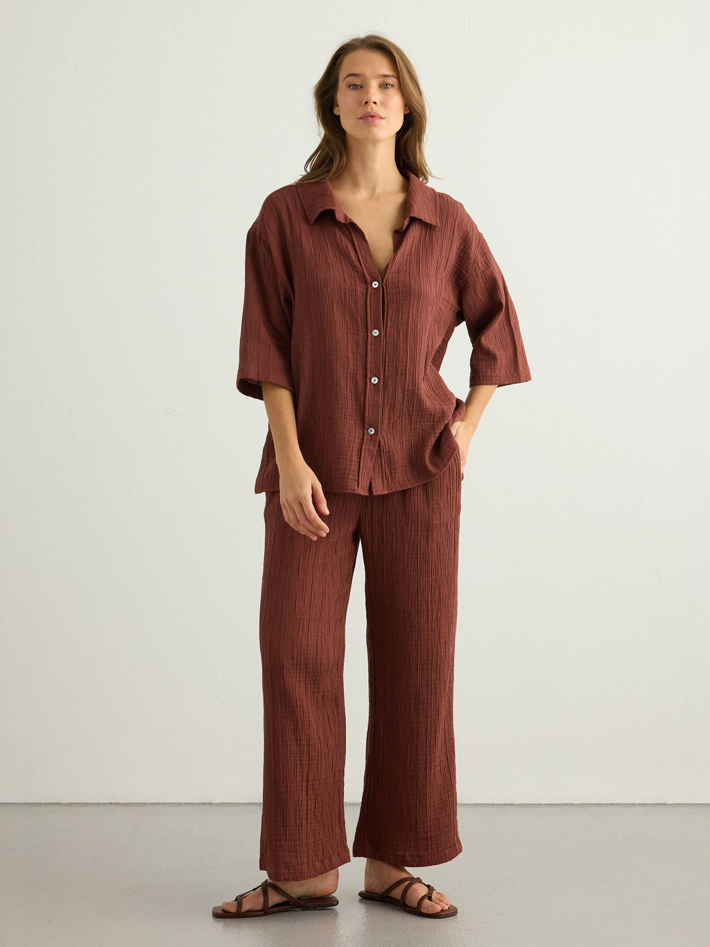Kaya Drawstring Pants - Terracotta