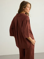 Kaya Boyfriend Shirt - Terracotta