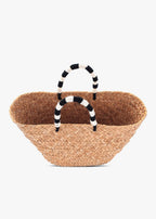 St Tropez Pom Pom Straw Tote