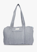 Daphne Travel Weekender Zip Tote Bag (Black Gingham)