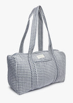 Daphne Travel Weekender Zip Tote Bag (Black Gingham)