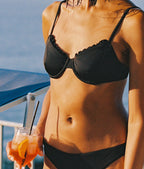 The Rosarito Bikini Top - Eco Nylon - Black