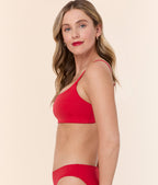 The Maui Bikini Top - Flat - Cherry Red