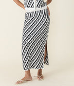 Sands Sweater Skirt (Black - Cream Stripe)