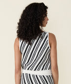 Oasis Sweater Tank (Black - Cream Stripe)