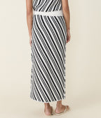 Sands Sweater Skirt (Black - Cream Stripe)
