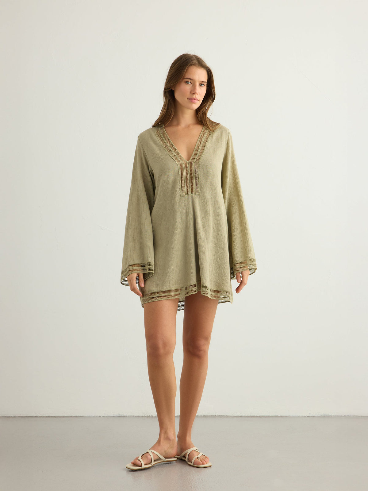 Positano Dress - Khaki Green