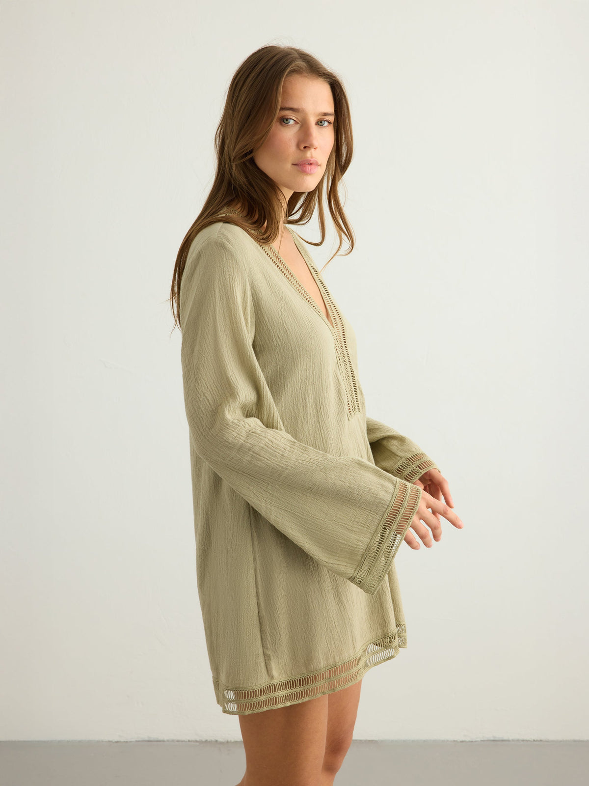 Positano Dress - Khaki Green