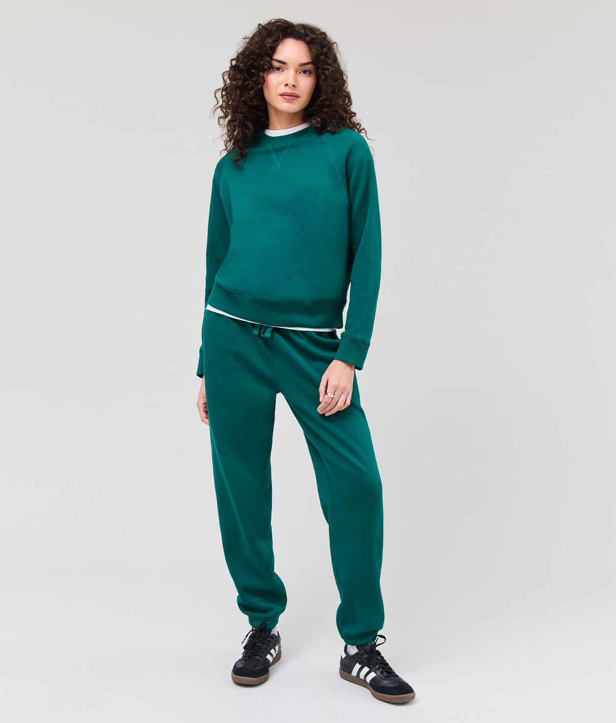 Womens Recycled Fleece Classic Sweatpant - Recycled Fleece - Rainforest